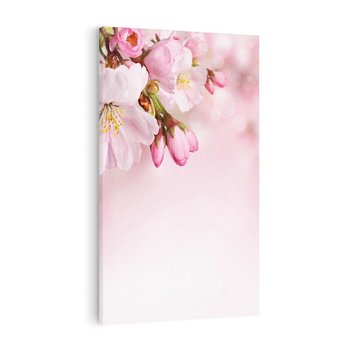 Obraz na płótnie 80x120 - Kwitnąca wiśnia: delikatność natury - kwitnąca, wiśnia