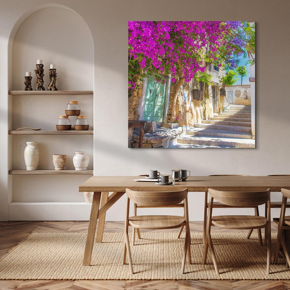 Obraz na płótnie 30x30 - Urok Zaklętej Przestrzeni - uliczka, perspektywa