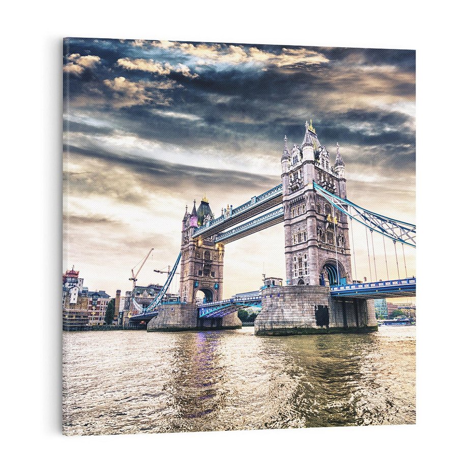 Obraz na płótnie 70x70 - Ikona Londynu - Londyn, most