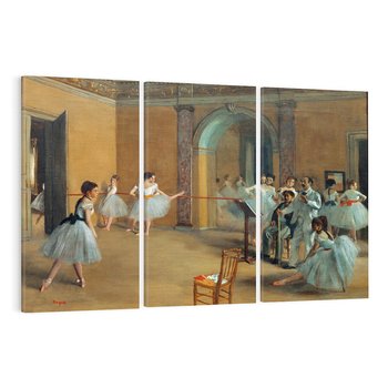 Obraz na płótnie 120x80 - The Dance Foyer at the Opera on the rue Le Peletier (1872), Edgar Degas - Reprodukcja - reprodukcja, obraz na płótnie