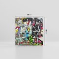 Obraz na płótnie 80x80 - Energiczne wybuchy graffiti - graffiti