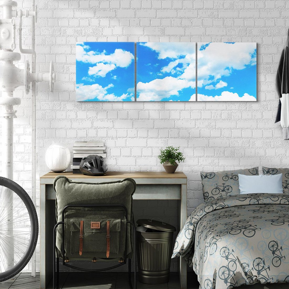 Obraz na płótnie 120x40 - Niebo pełne chmur - niebo, chmury