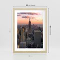 Plakat w ramie 30x40 - Nowojorskie Wieżowce - Nowy York, wieżowce - rama drewno