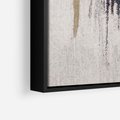 Obraz w ramie 70x100 - Odyseja w świetle i cieniu - abstrakcja, porysowana ściana - rama czarna