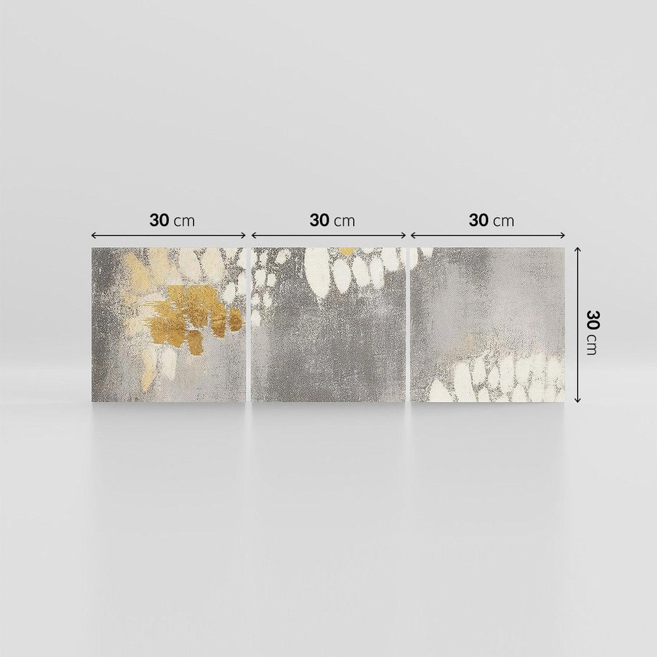 Obraz na płótnie 90x30 - Malowane impresje zmysłów - abstrakcyjne plamy, linie