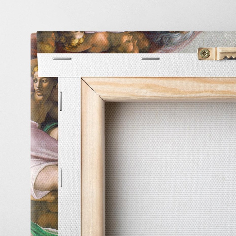 Obraz na płótnie 120x40 - "Stworzenie Adama" Michał Anioł - Reprodukcja - reprodukcja, obraz na płótnie