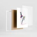 Plakat w ramie 30x40 - Taniec w akwareli - taniec, akwarela - rama biała