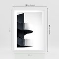 Plakat w ramie 30x40 - Elegancja Współczesności - architektura, nowoczesne formy - rama biała