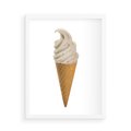Plakat w ramie 50x70 - Rozkoszna Chłodząca Radość - lody, lód - rama biała