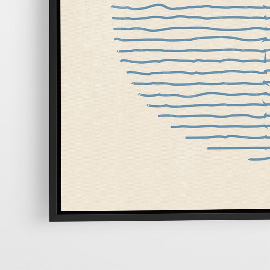 Obraz w ramie 50x70 - Wnętrza Refleksji - geometryczne kształty, koła - rama czarna