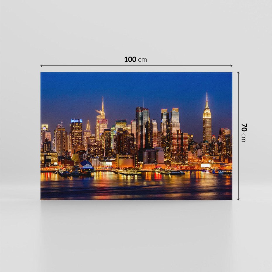 Obraz na płótnie 100x70 - Nocne Tętno Nowego Jorku - Nowy Jork, noc