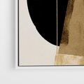 Obraz w ramie 50x50 - Wibracje Barw Ziemi - abstrakcyjny obraz, dziwne formy - rama biała