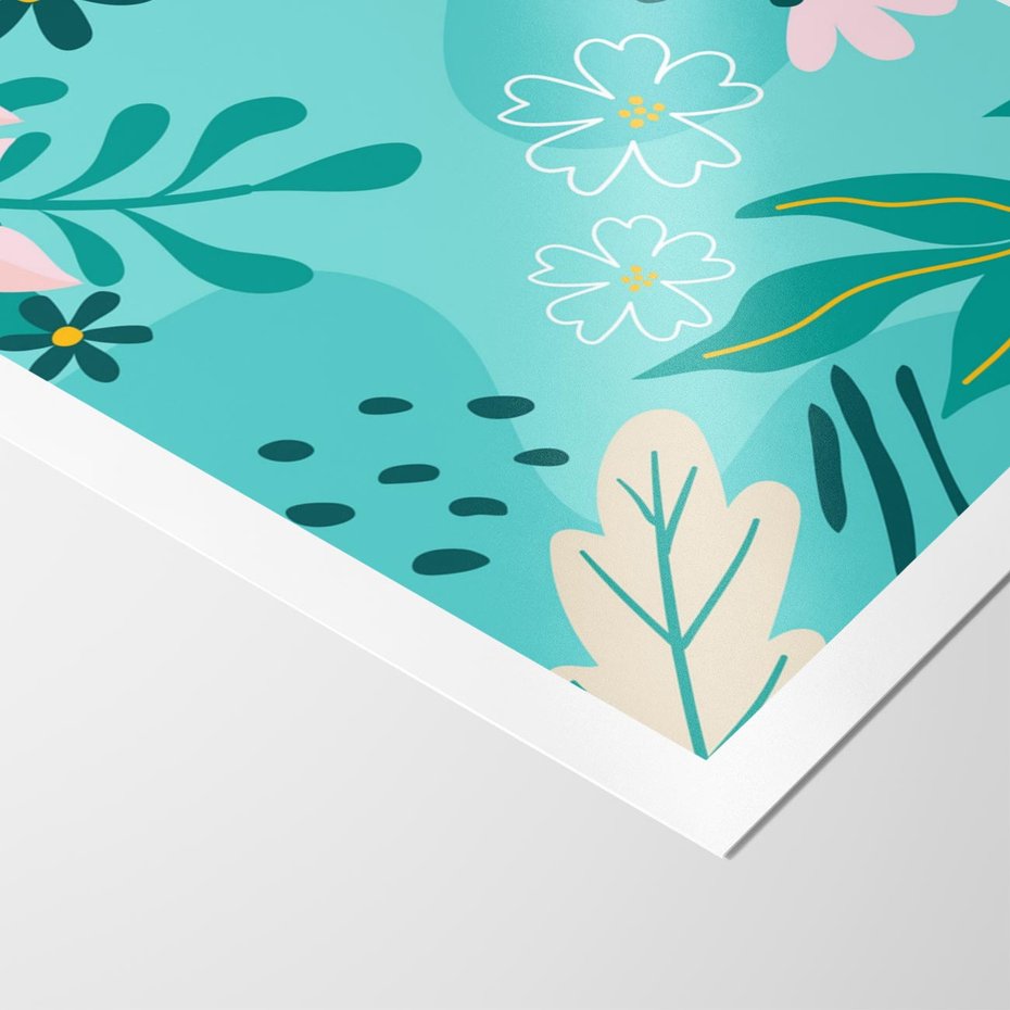 Plakat bez ramy 21x30 - Rozkwitające Widoki - pastelowa kompozycja, kwiaty