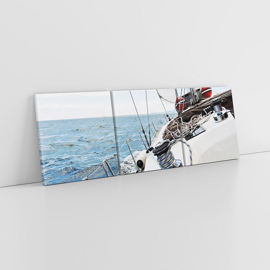 Obraz na płótnie 90x30 - Moc żaglowca na pełnym morzu - żaglowiec, jacht
