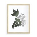 Plakat w ramie 50x70 - Grono Abstrakcji - minimalistyczny plakat, winogrona - rama drewno