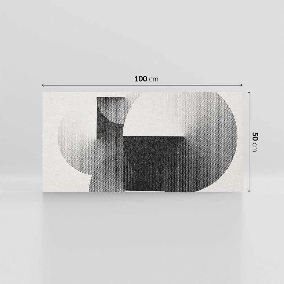 Obraz na płótnie 100x50 - Taniec Szarych Okręgów - graficzne, geometryczne kształty