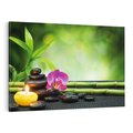 Obraz na płótnie 70x50 - Ukojenie kamieni w SPA - kamienie, SPA