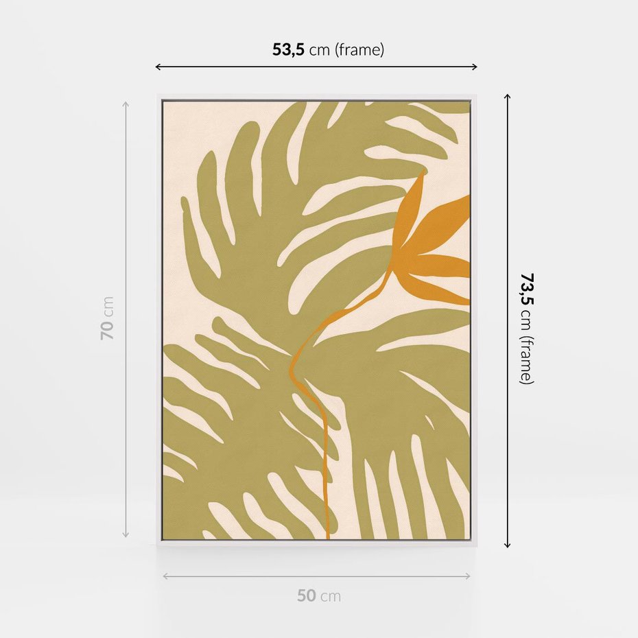 Obraz w ramie 50x70 - Konturem Zmiękczane - minimalistyczny obraz, nowoczesny - rama biała