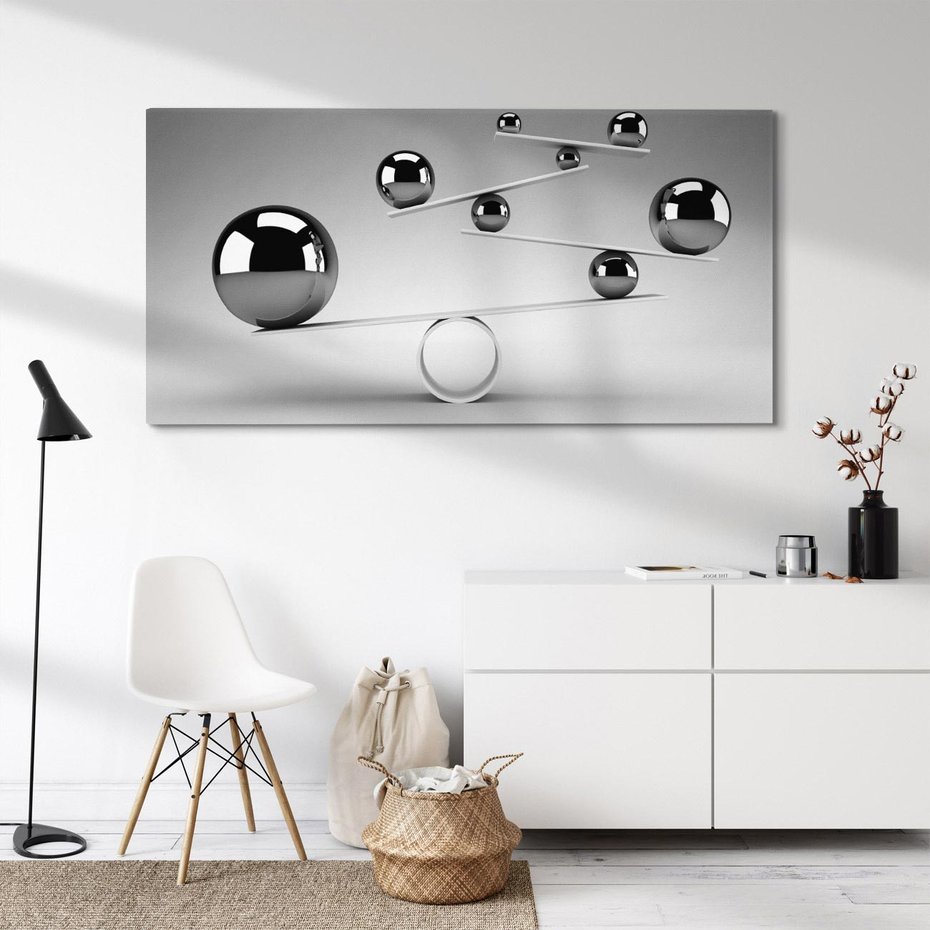 Obraz na płótnie 120x60 - Kolorowe kule abstrakcji - kule, kulki