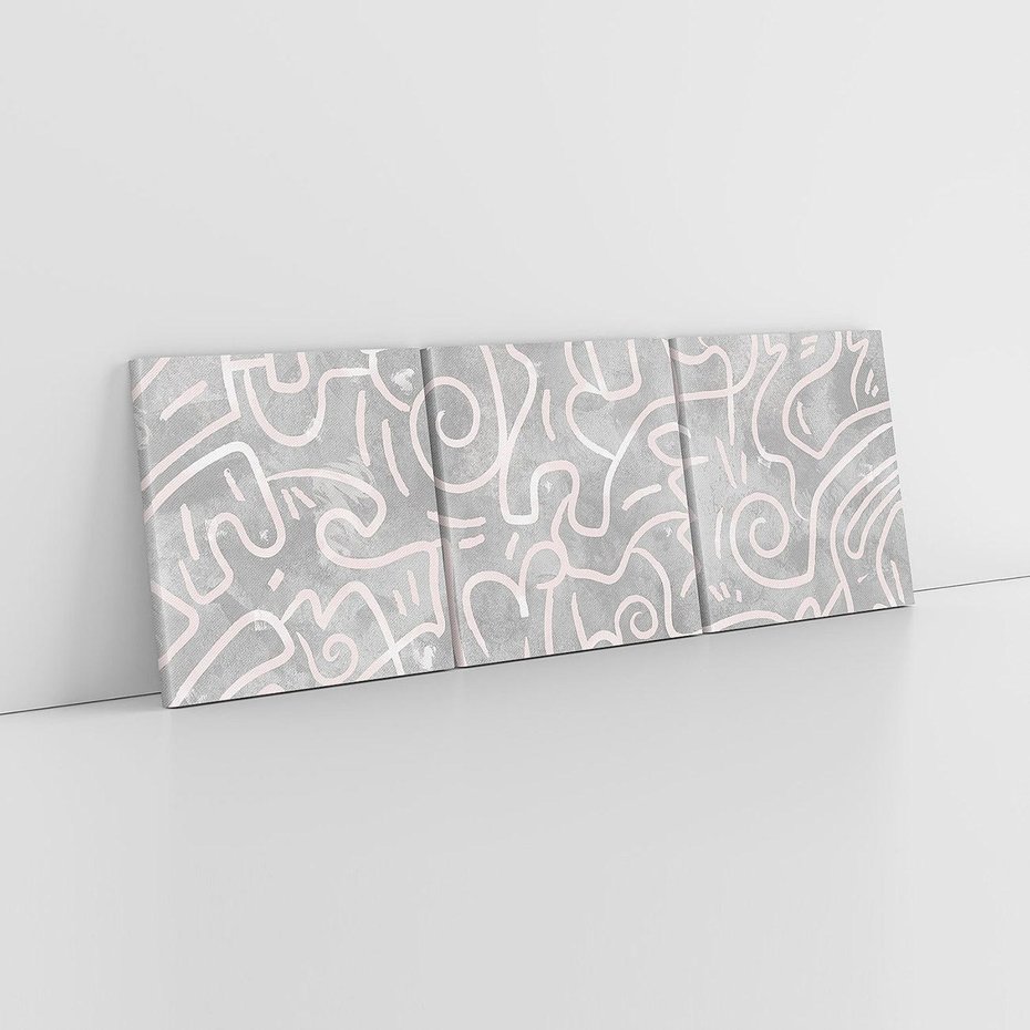 Obraz na płótnie 150x50 - Sploty odblasków i zawirowań - abstrakcyjne rysunki, wzorek