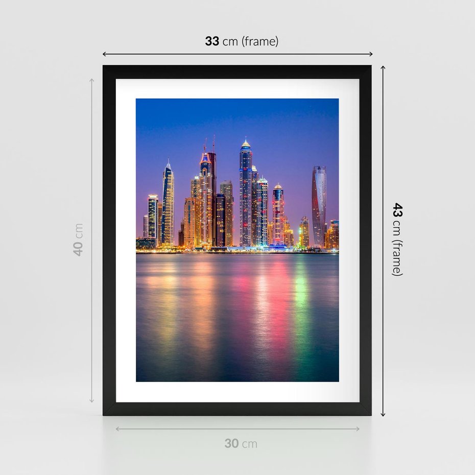 Plakat w ramie 30x40 - Nowy Jork: pulsujące miasto - Nowy Jork, miasto - rama czarna