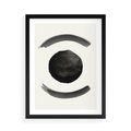 Plakat w ramie 50x70 - Bezczasowe Echo - abstrakcyjne plamy okręgi, akwarelowe - rama czarna