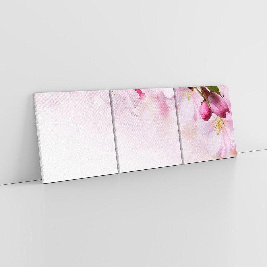 Obraz na płótnie 90x30 - Kwitnąca Wiśnia - kwiaty, kwitnącej