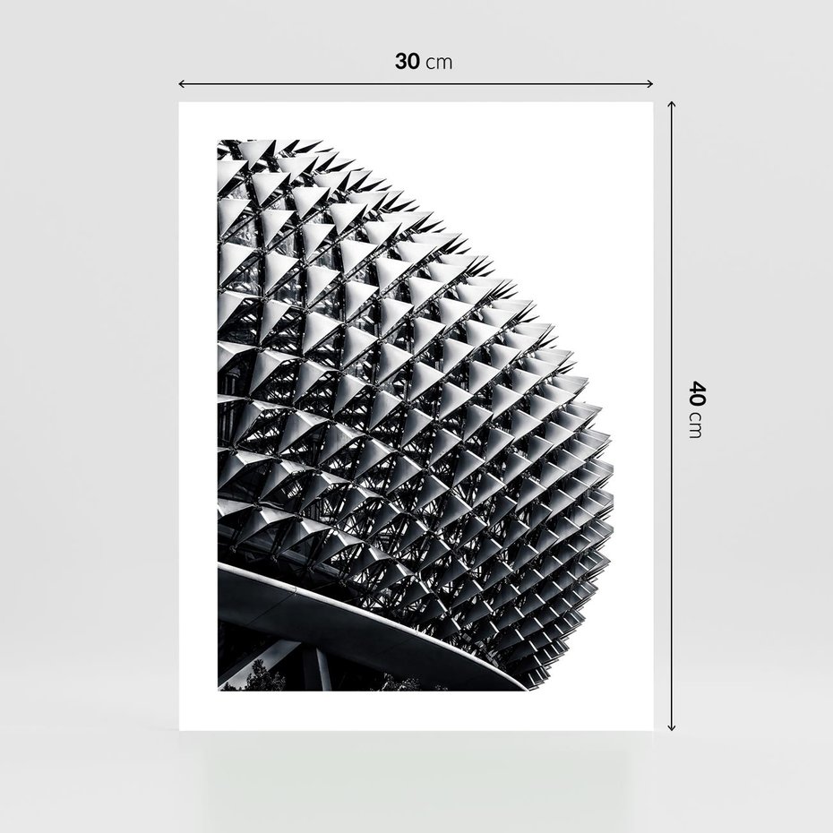 Plakat bez ramy 30x40 - Nowoczesność w Czerni i Bieli: Architektoniczna Piękność - nowoczesna architektura, black and white