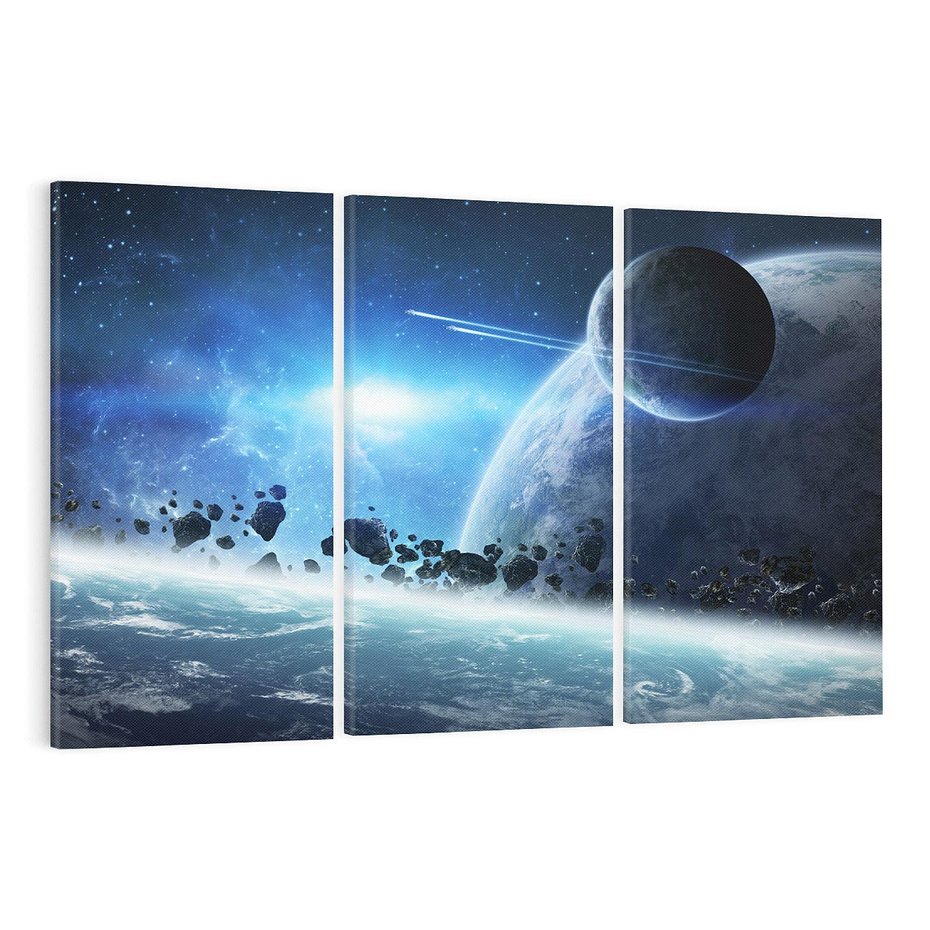 Obraz na płótnie 120x80 - Ziemia w Kosmosie - ziema, kosmos