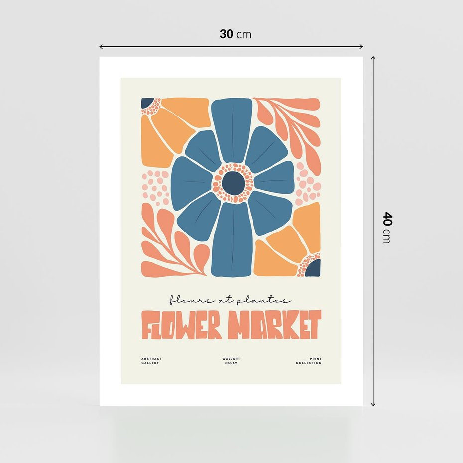 Plakat bez ramy 30x40 - Rozbijające Widoki - kwiaty, nowoczesny plakat