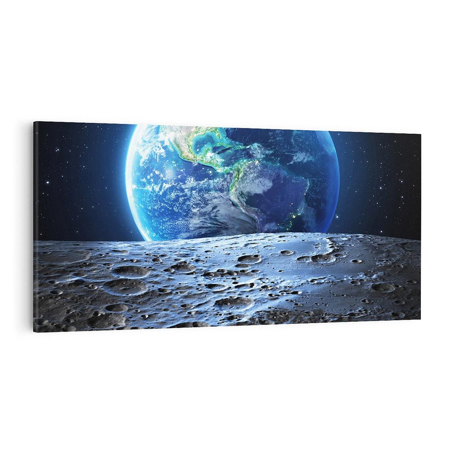 Obraz na płótnie 100x50 - Mistrzowskie spojrzenie na Ziemię - ziemia, kosmos
