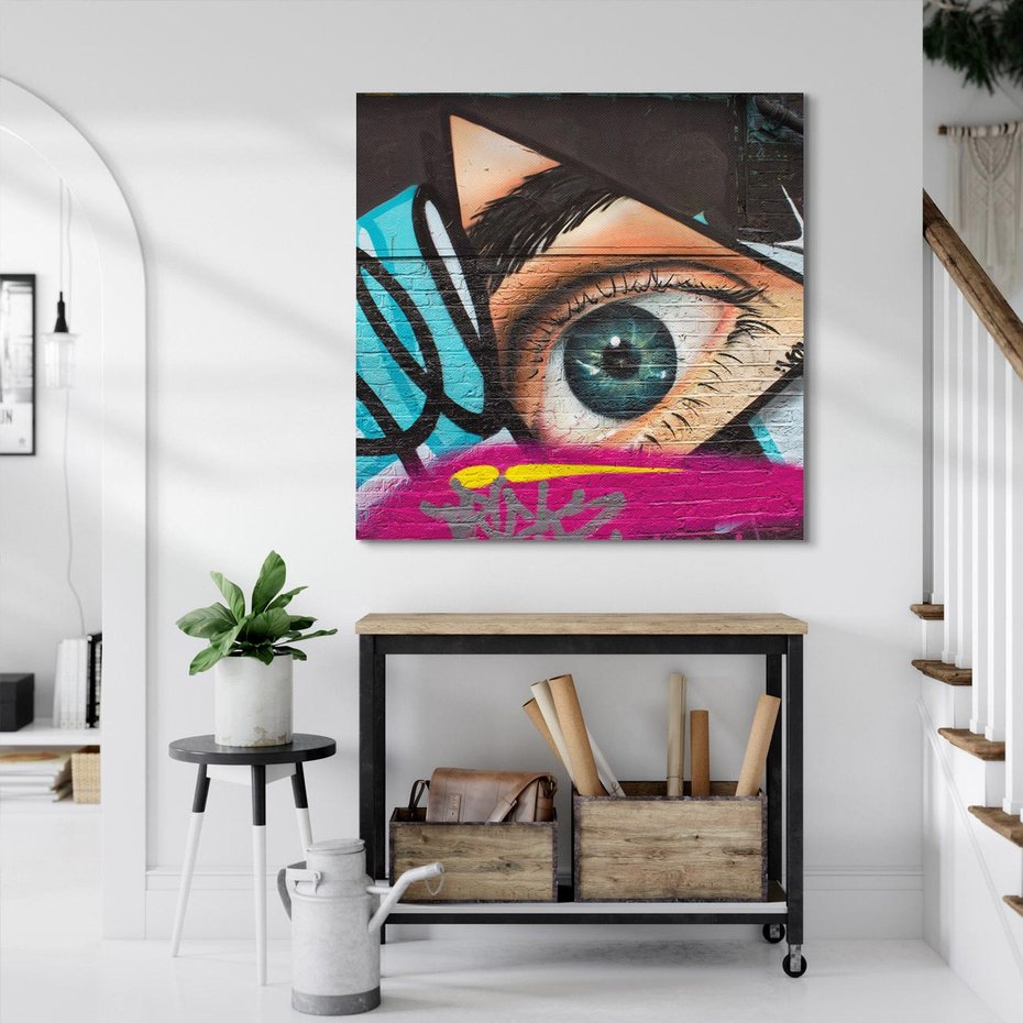 Obraz na płótnie 40x40 - Wibracje kreatywności graffiti - graffiti