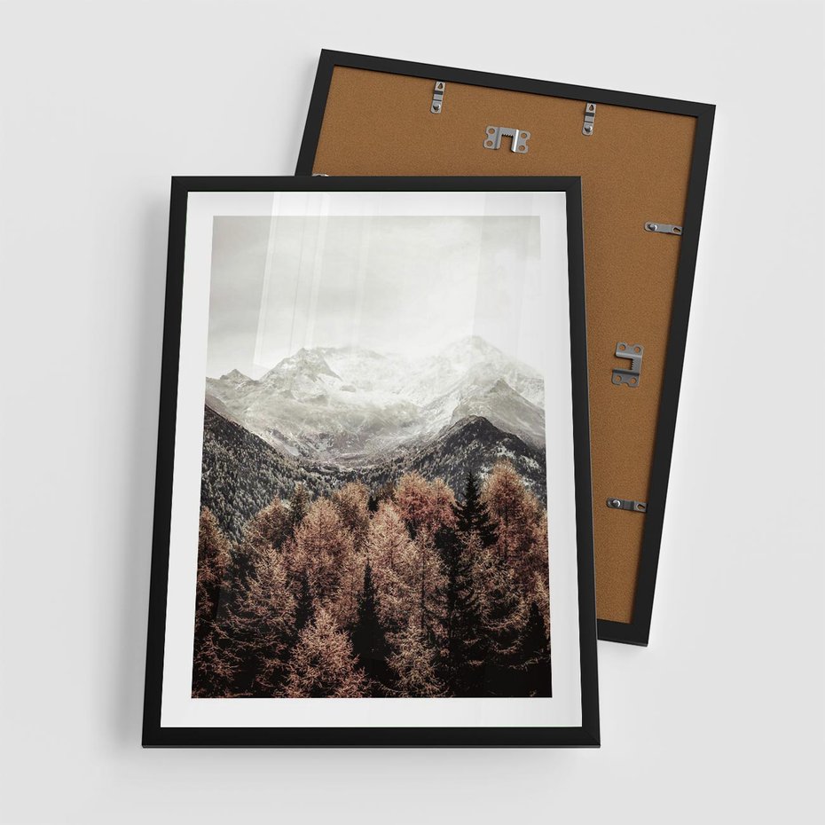 Plakat w ramie 50x70 - Jesienna Przyroda - góry, jesień - rama czarna