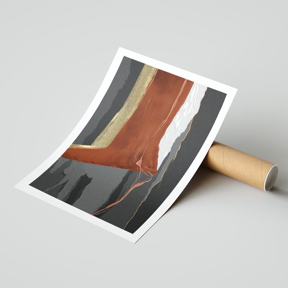 Plakat bez ramy 50x70 - Abstrakcyjna impresja - abstrakcja, nowoczesny