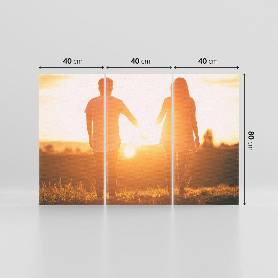 Obraz na płótnie 120x80 - Para - Miłość Wspólnych Chwil - para, miłość