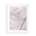 Plakat w ramie 50x70 - Nowoczesna Elegancja - beton, struktura - rama biała