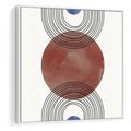 Obraz w ramie 80x80 - Księga Impulsów - nowoczesny plakat, styl midcentury - rama biała