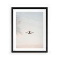 Plakat w ramie 40x50 - W Powietrzu: Samolot na Niebie - samolot w przestworzach, samolot na niebie - rama czarna