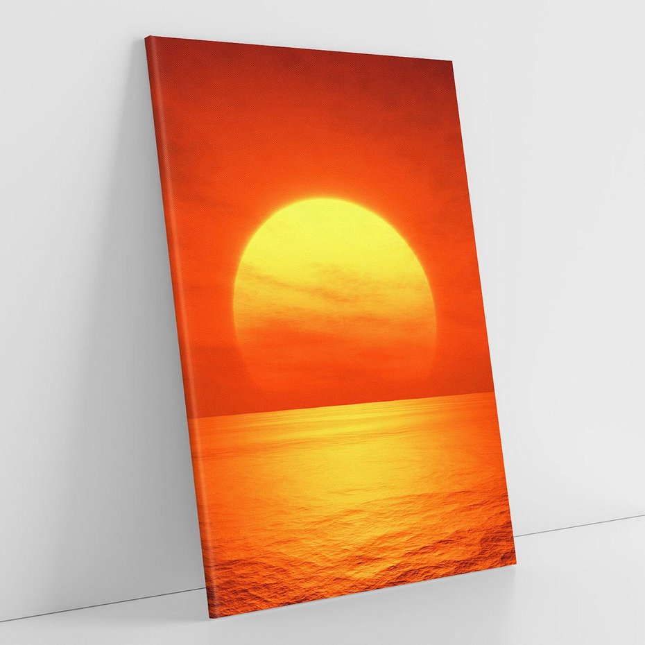 Obraz na płótnie 80x120 - Słońce nad morzem - słońce, morze