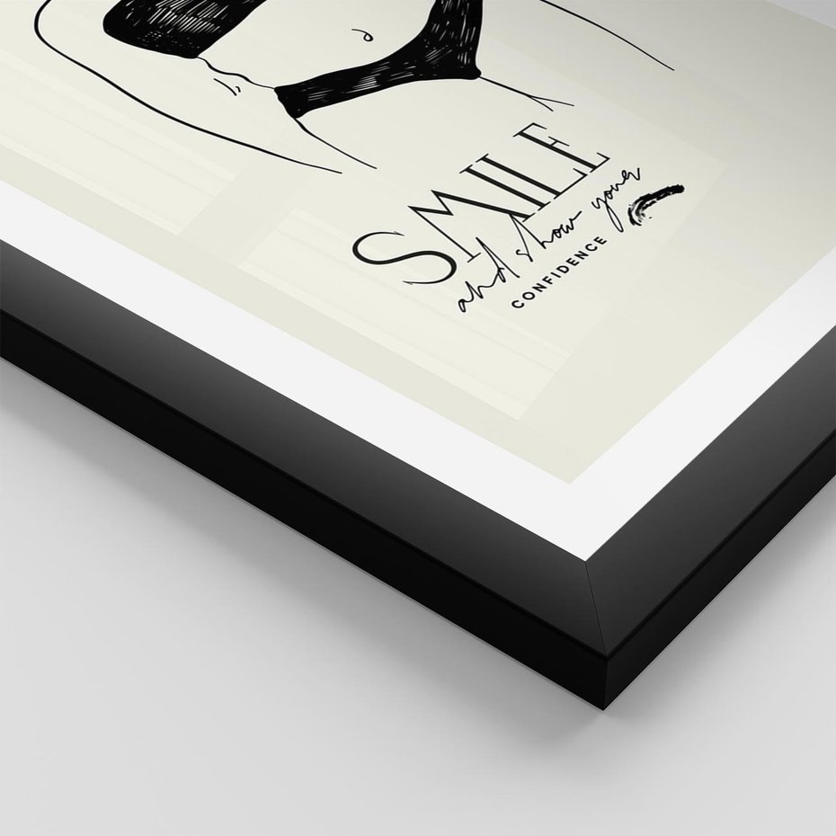 Plakat w ramie 50x70 - Opowieść Splątanych Energii - siła kobiecości, rysunek - rama czarna