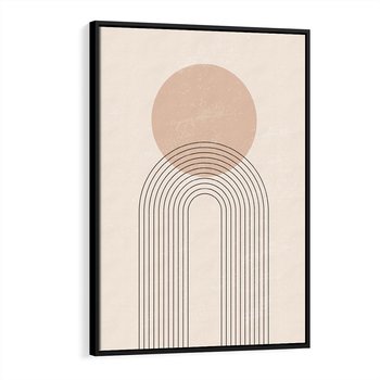 Obraz w ramie 50x70 - Konturem Zdefiniowane - boho plakat, minimalizm - rama czarna