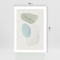 Plakat bez ramy 50x70 - Akwarelowa Symfonia Natury - abstrakcyjne delikatne plamy, akwarelowe