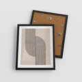Plakat w ramie 40x50 - Puls Abstrakcji - abstrakcyjne linie, geometria - rama czarna