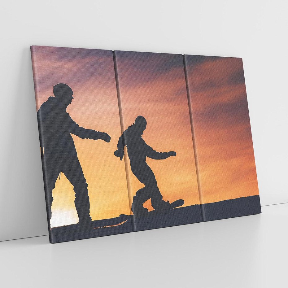 Obraz na płótnie 120x80 - Śnieżne Szaleństwo na Desce Snowboardowej - snowboard, zima