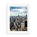 Plakat w ramie 50x70 - Duch Nowego Jorku - Manhattan, Nowy Jork - rama biała