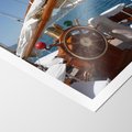 Plakat bez ramy 21x30 - Podróż Morska - statek, ster