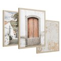 Zestaw obrazy w ramie 30x40 galeria - Włochy, południe, podróż, wakacje - rama drewno