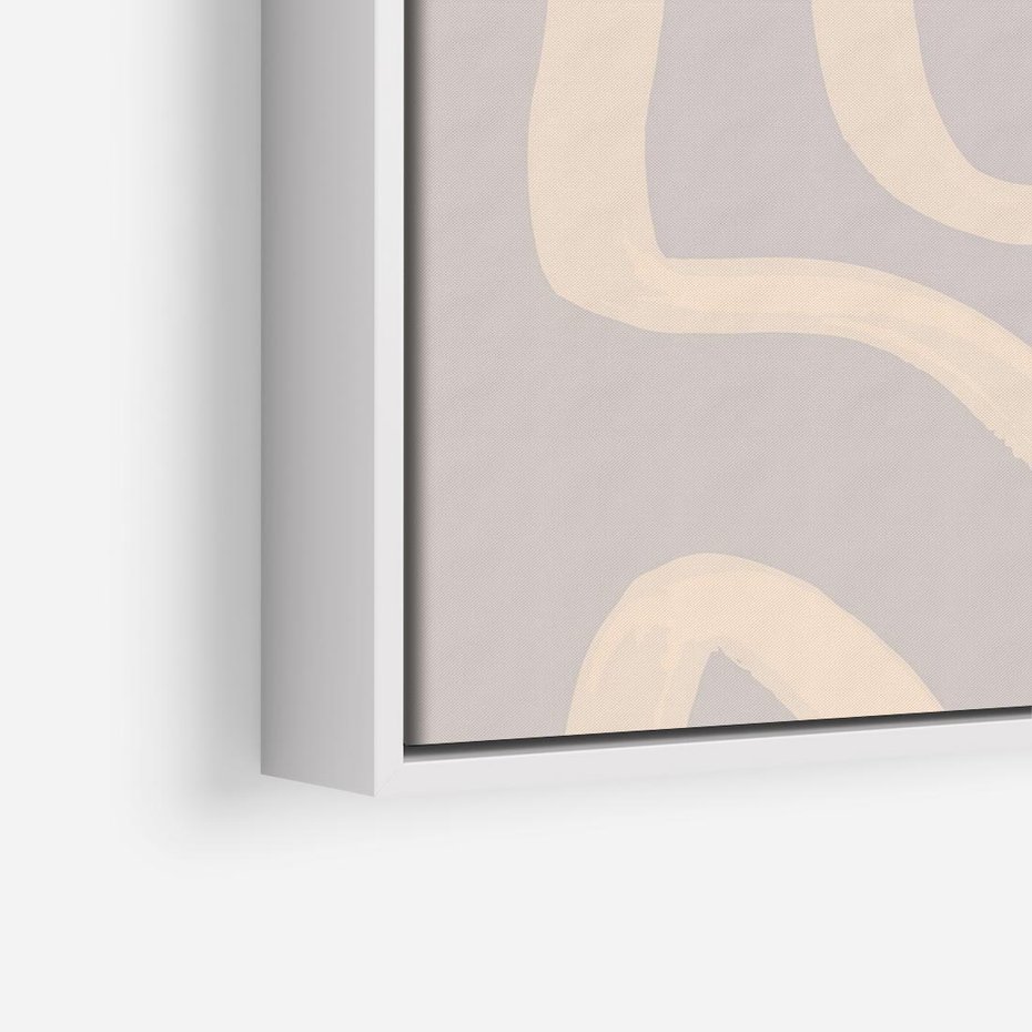 Obraz w ramie 50x50 - Nowoczesne Odbicia - minimalistyczny obraz, nowoczesny - rama biała