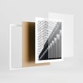 Plakat w ramie 40x50 - Architektura Stopniowa - architektura, budynki - rama biała