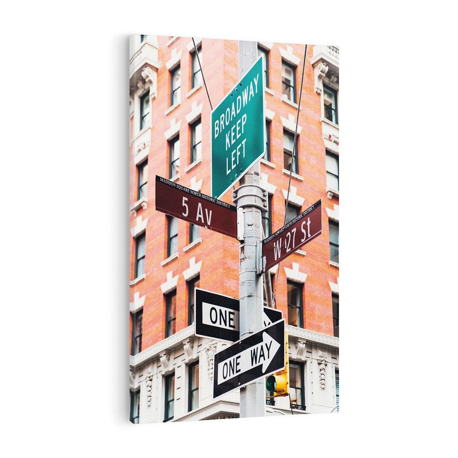 Obraz na płótnie 70x100 - Namiastka wielkiego miasta - Nowy Jork, drogowskaz